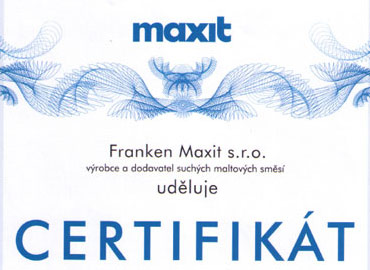 Certifikát Franken Maxit